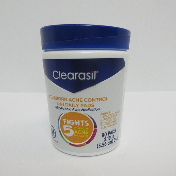 Clearasil 5 in 1 Daily Medicated Pads Stubborn Acne Control, 90ct - Picture 1 of 2